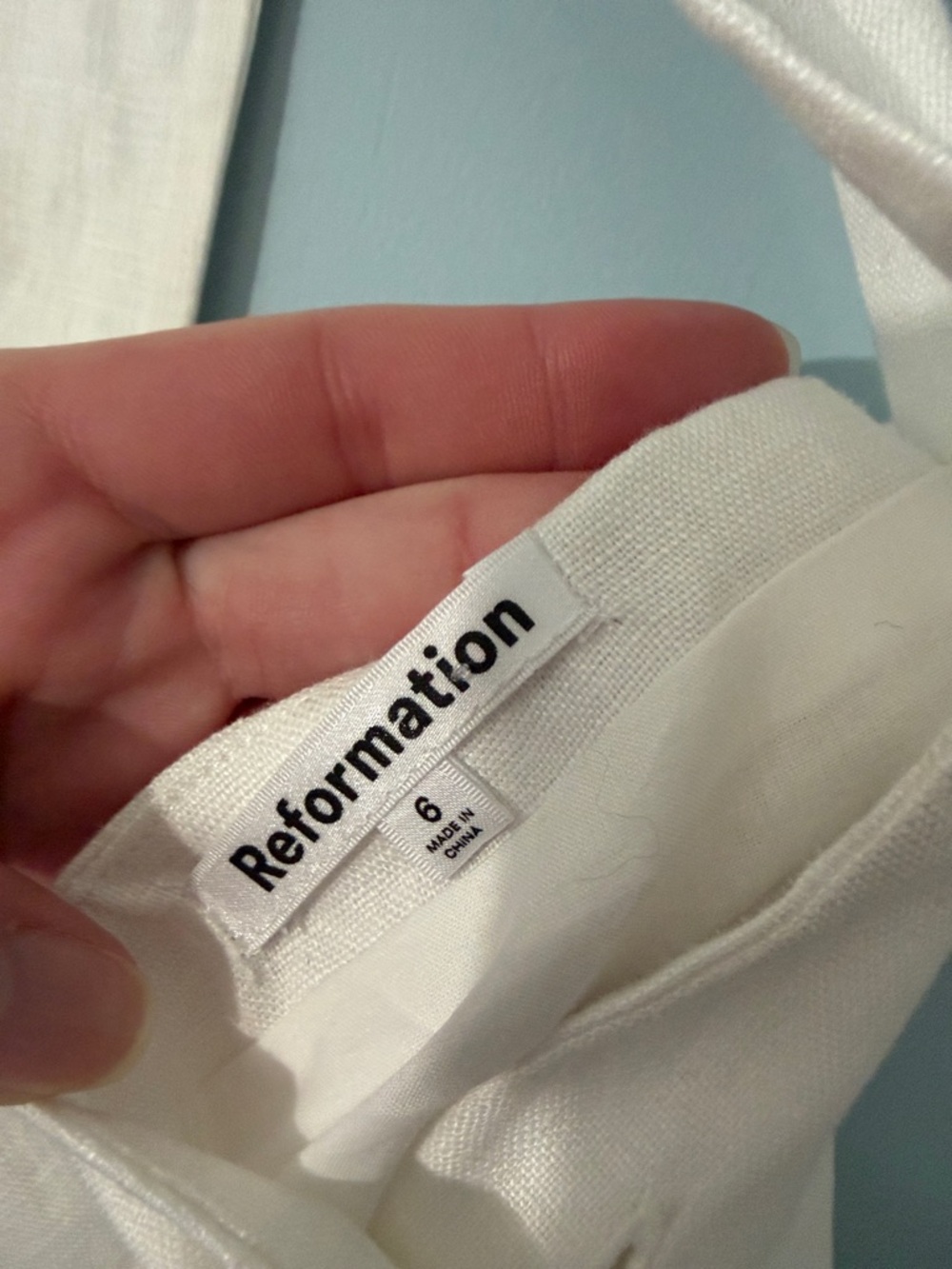 Reformation White Kimberly Linen Tank Top with Button Front - Picture 5 of 6